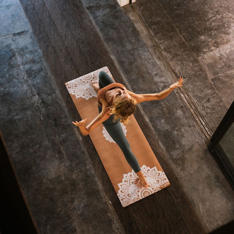 Yoga Design Lab Cork Cork maro yoga mat CorM-5.5-Mandala White 5