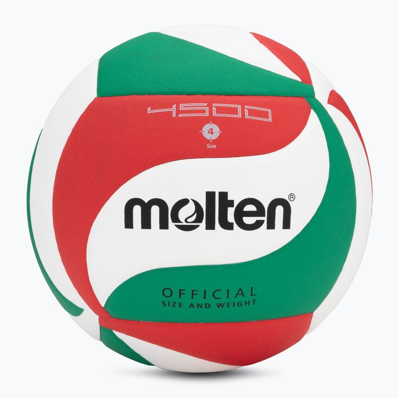 Molten volei V4M4500-4 alb/verde/roșu mărimea 4