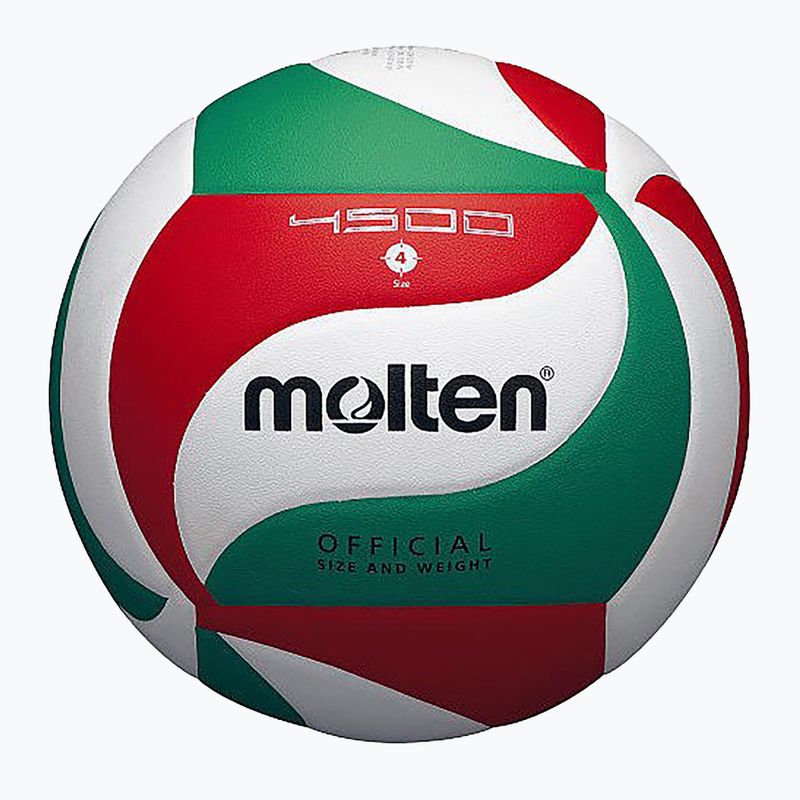 Molten volei V4M4500-4 alb/verde/roșu mărimea 4 4