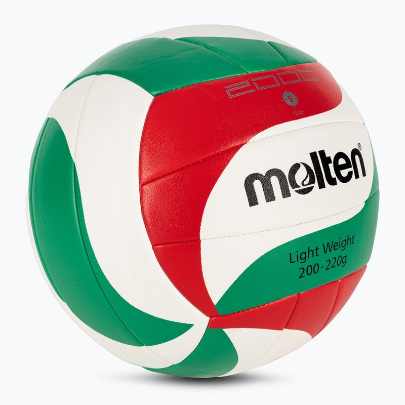 Molten volei V5M2000-L-5 alb/verde/roșu mărimea 5 2