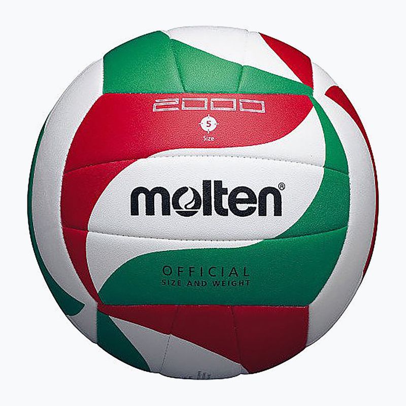 Molten volei V5M2000-L-5 alb/verde/roșu mărimea 5 4