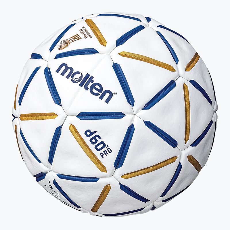 Molten handbal H3D5000-BW d60 PRO IHF-2 albastru/alb mărimea 2 2