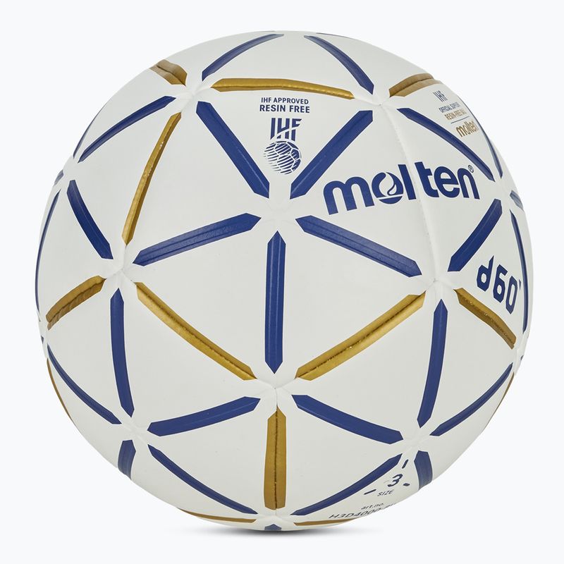 Minge de handbal Molten H3D4000-BW d60 IHF blue/white mărimea 3 2