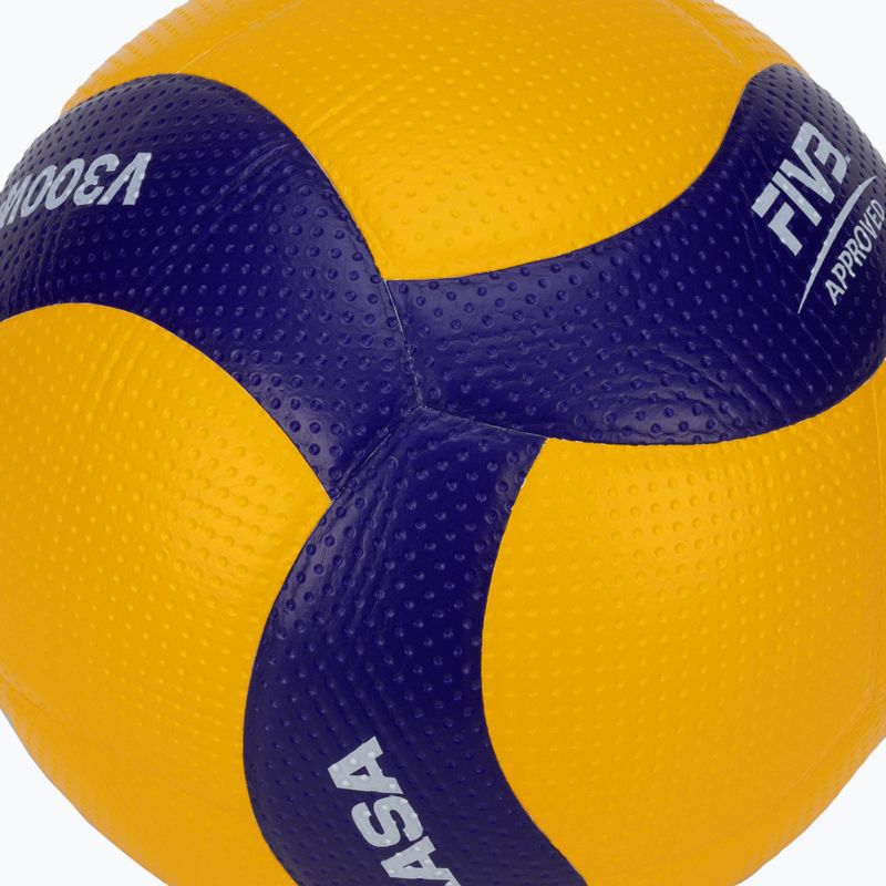 Mikasa Volleyball galben și albastru V300W 4