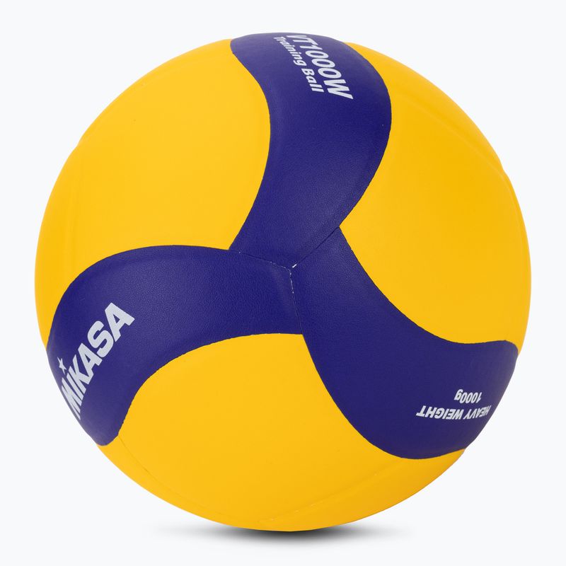 Minge de volei Mikasa VT1000W yellow/blue mărimea 5 2