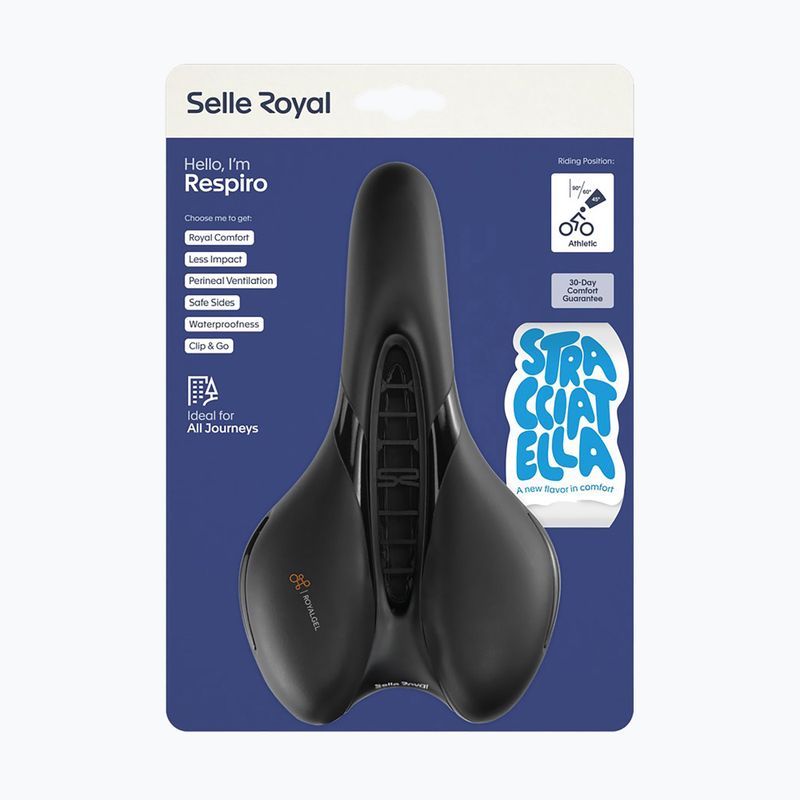 Șa pentru bicicletă Selle Royal Respiro Soft Athletic Straciatella 45St. black 8