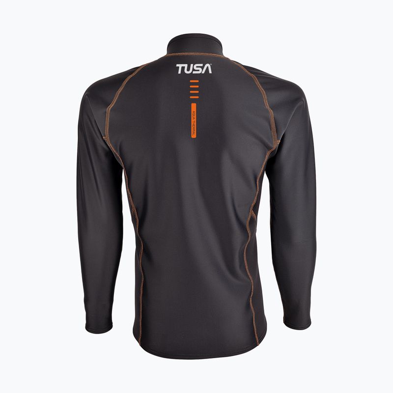 Bluză cu mânecă lungă pentru înot bărbați TUSA Rashguard Thermal black 2