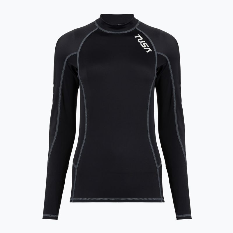 Bluză cu mânecă lungă pentru înot damă TUSA Black rashguard