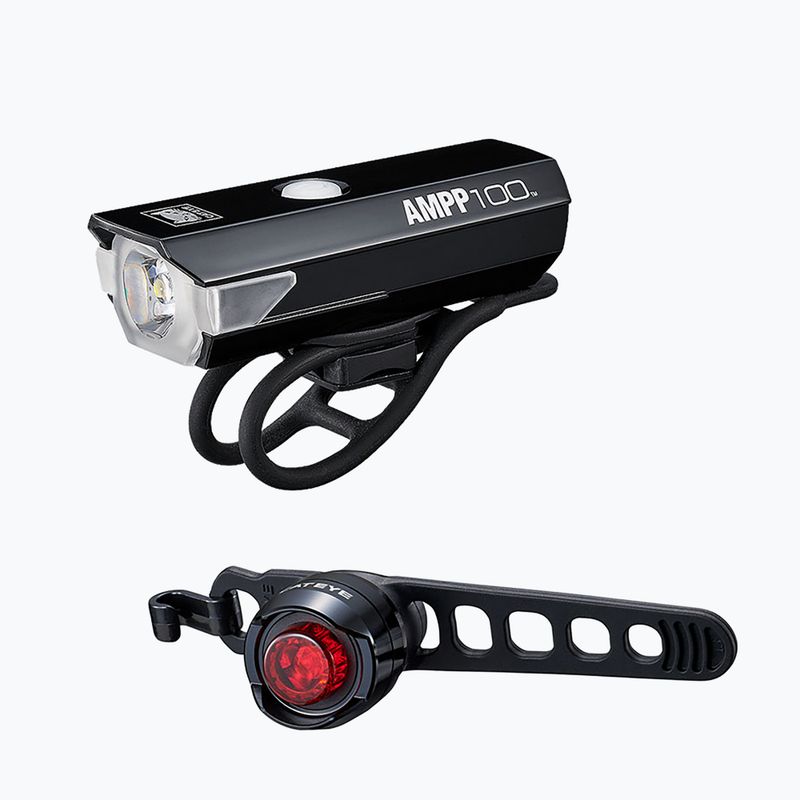 Cateye kit de lămpi pentru biciclete Ampp 100 Hl-El041Rc / Orb Tl-Ld160 8900001 7