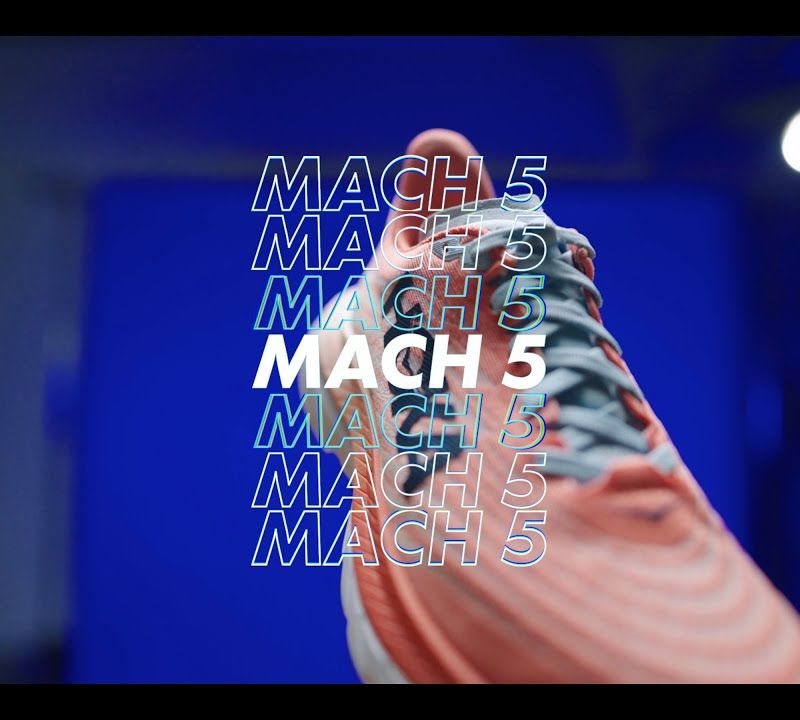 Pantofi de alergare pentru femei HOKA Mach 5 albastru/galben 1127894-CEPR 13