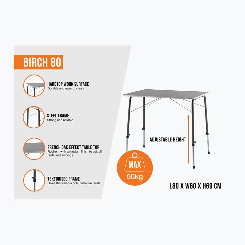 Masă de drumeție Vango Birch 80 gri 2
