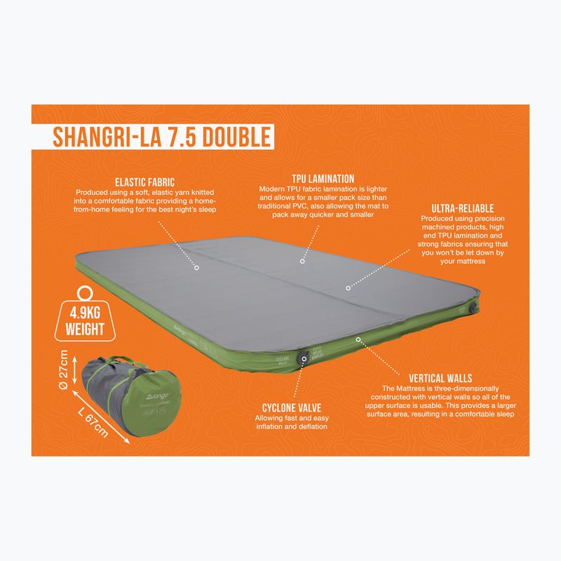Vango Shangri-La II 7.5 Double cloud gri/verde, dublu nor autogonflabil 8