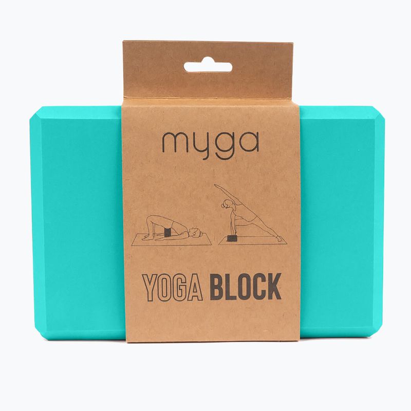 Cub pentru yoga Myga Foam Block turquoise 2