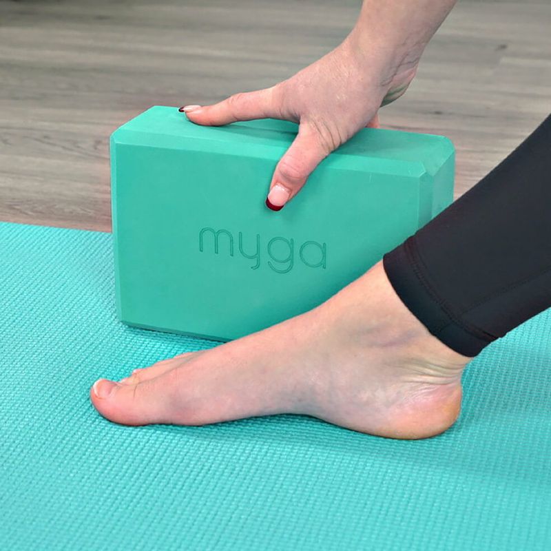 Cub pentru yoga Myga Foam Block turquoise 5