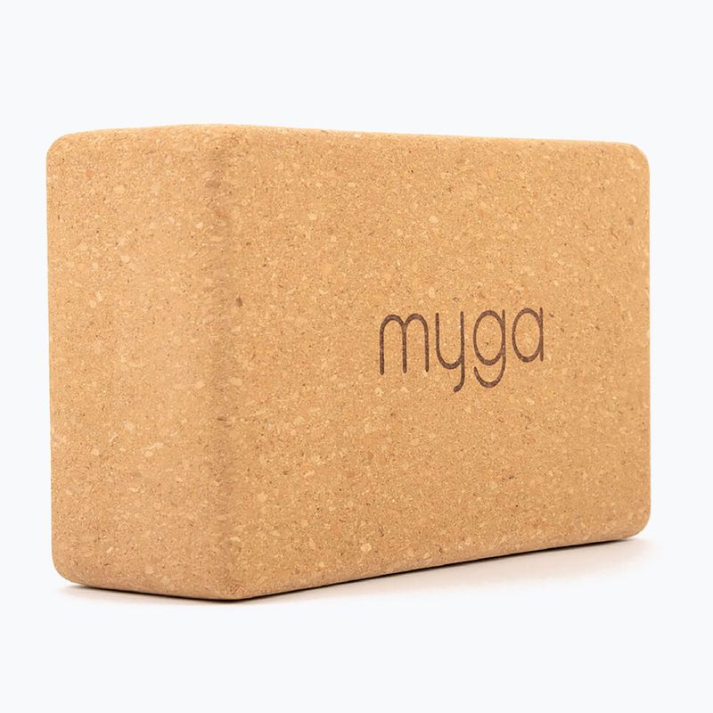 Cub pentru yoga Myga Cork Block brown 2