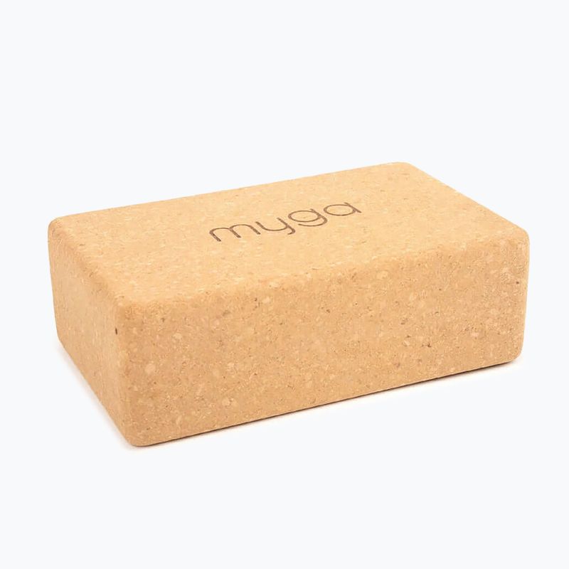 Cub pentru yoga Myga Cork Block brown 3