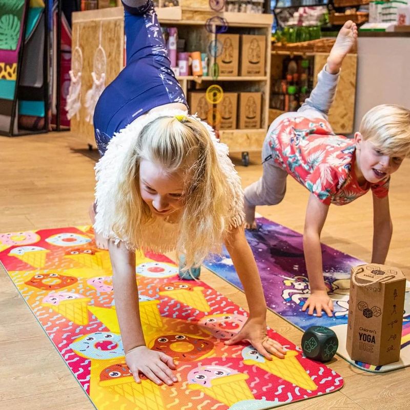 Covoraș de yoga pentru copii Myga Sweet Tooth yellow 6