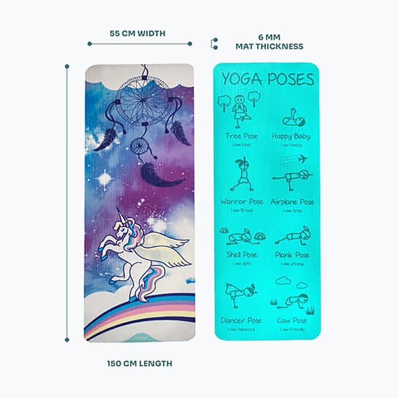 Covoraș de yoga pentru copii Myga Sweet Dreams purple 7