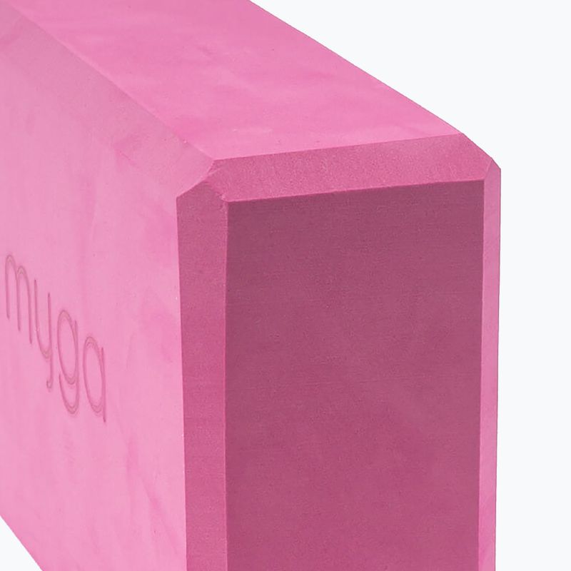 Cub pentru yoga Myga Foam Block pink 3