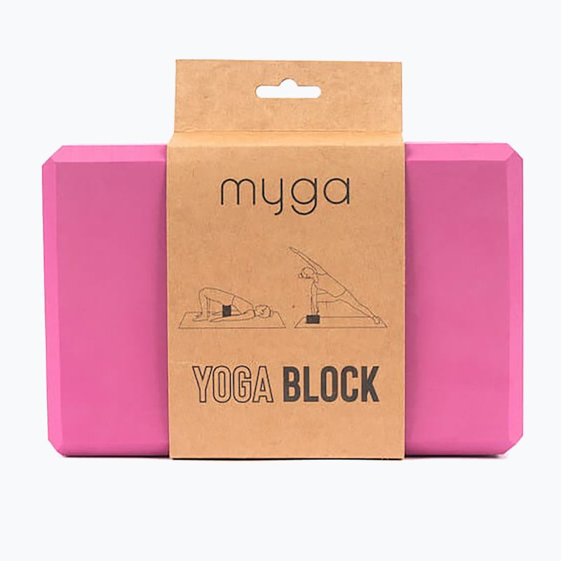 Cub pentru yoga Myga Foam Block pink 4