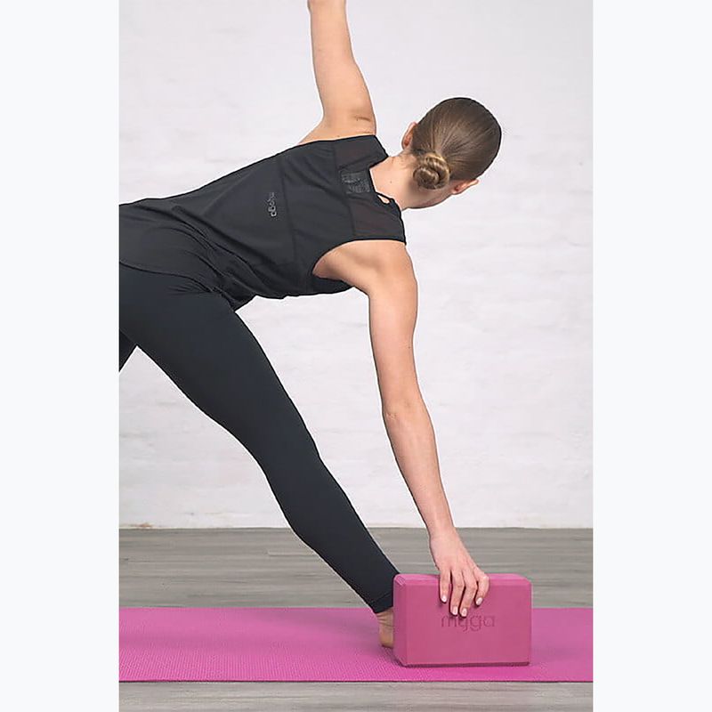 Cub pentru yoga Myga Foam Block pink 7