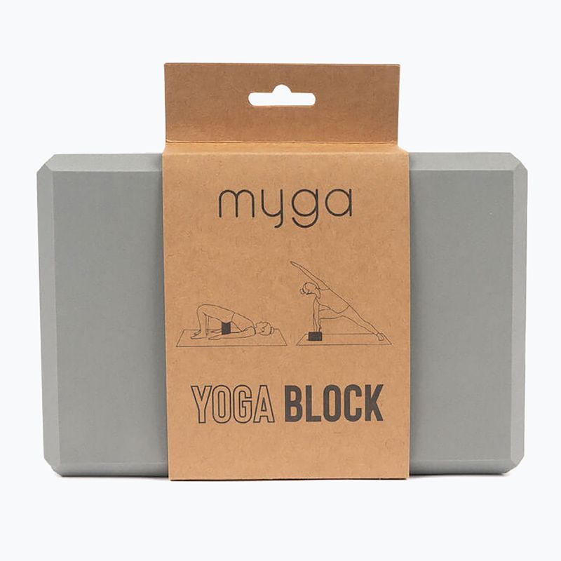 Cub pentru yoga Myga Foam Block do jogi grey 2