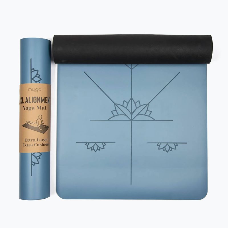 Covoraș de yoga Myga Alignment XL 6 mm blue 5