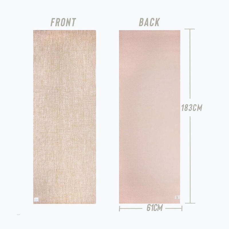 Covoraș de yoga Myga Jute 5 mm beige 4