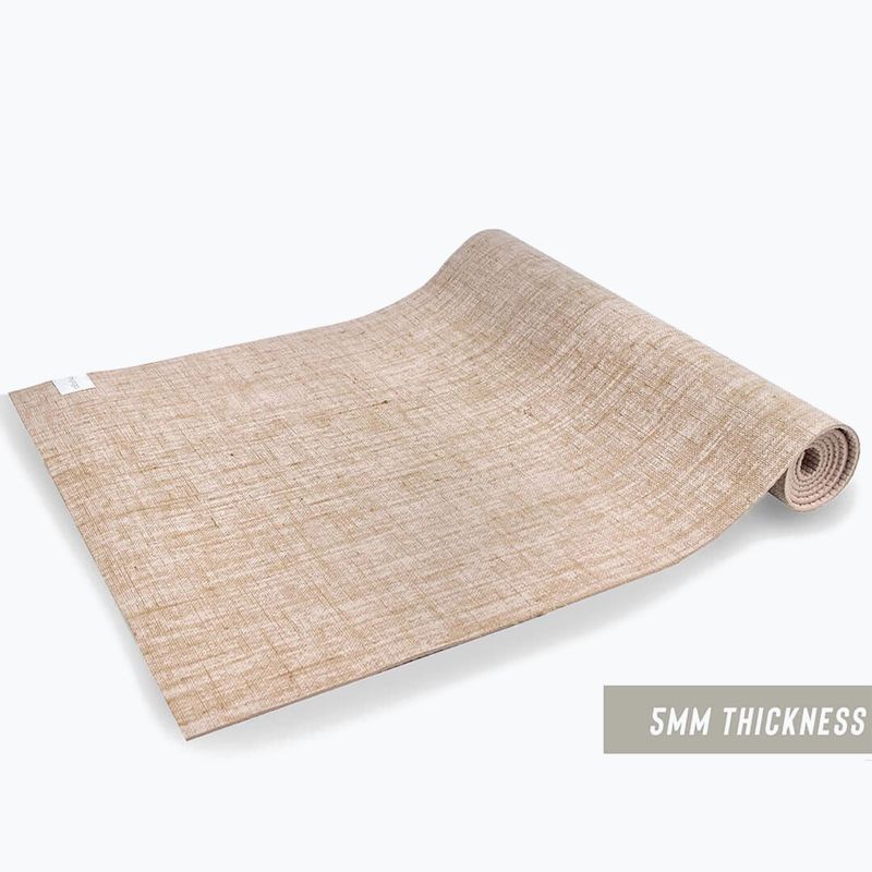 Covoraș de yoga Myga Jute 5 mm beige 5