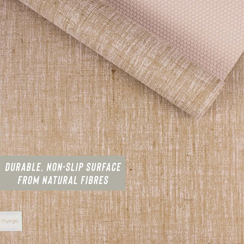 Covoraș de yoga Myga Jute 5 mm beige 6
