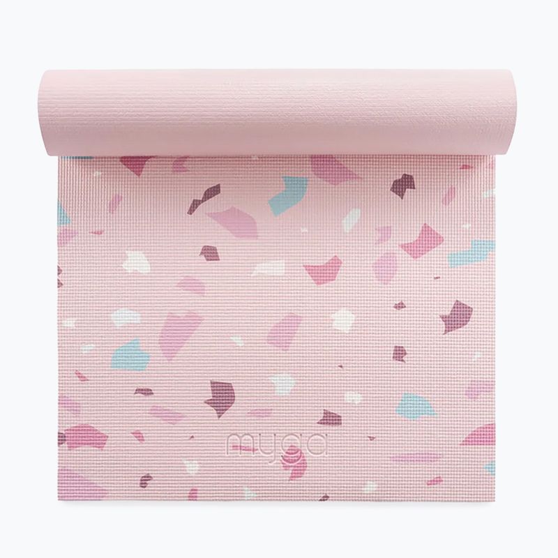 Set de yoga Myga Terrazzo Yoga Set mat + block + strap purple 13