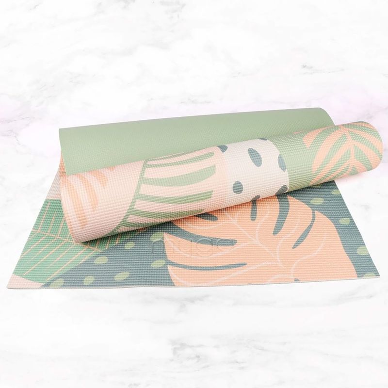 Set de yoga Myga Palm Yoga Set mat + block + green strap 6