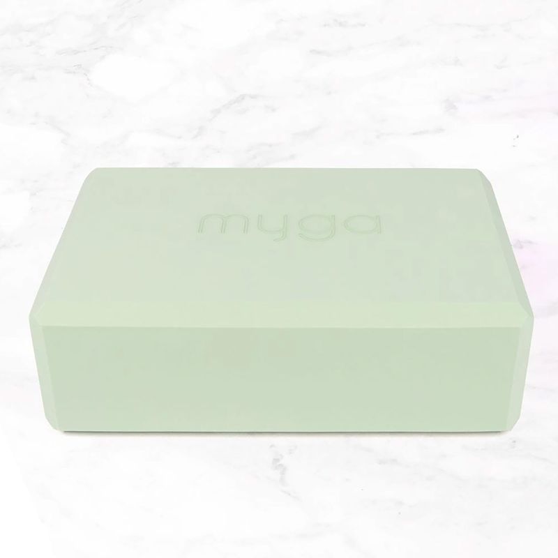 Set de yoga Myga Palm Yoga Set mat + block + green strap 8