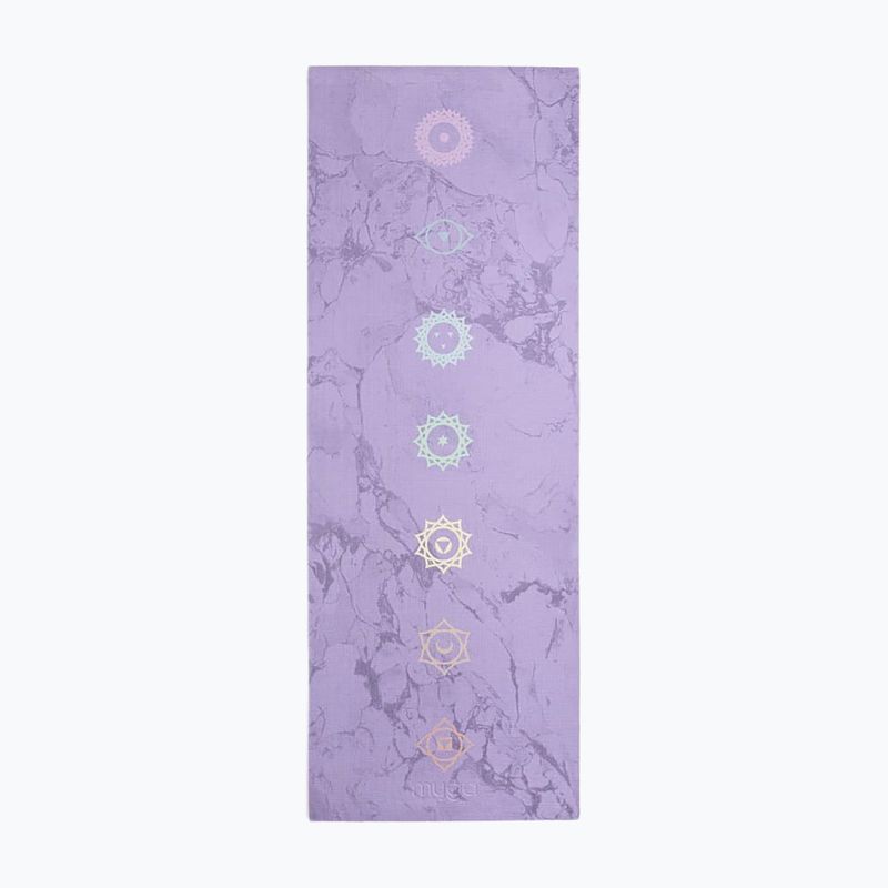 Set de yoga Myga Chakra Yoga Set mat + block + purple strap 4