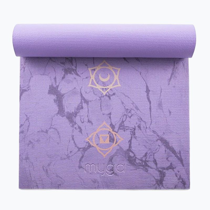 Set de yoga Myga Chakra Yoga Set mat + block + purple strap 5