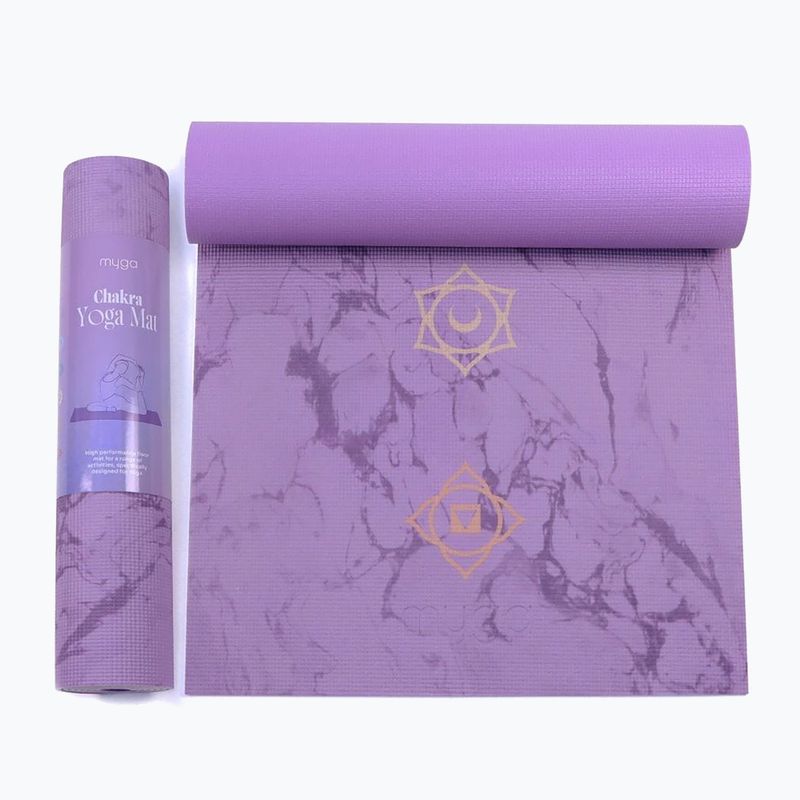 Covoraș de yoga Myga Chakra 6 mm purple 10