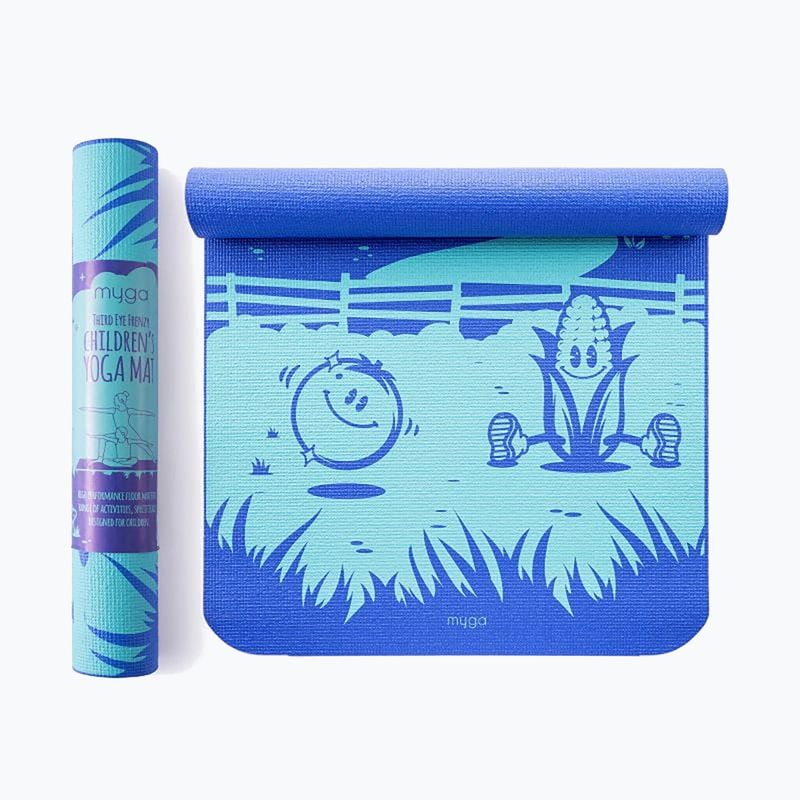 Saltea de yoga pentru copii Myga Frenzy 3 mm blue 2