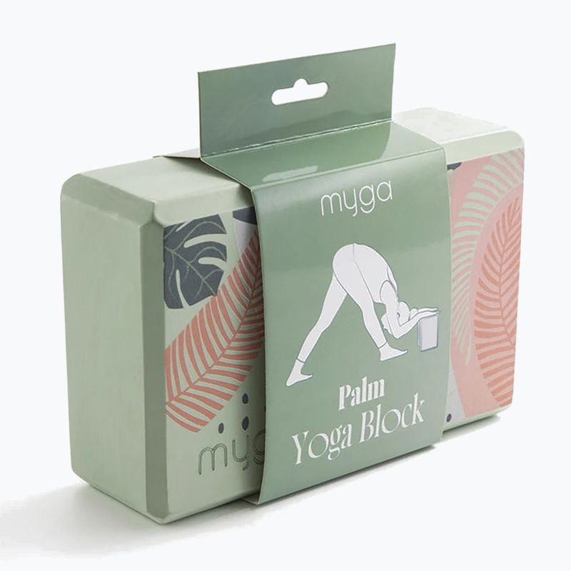 Cub pentru yoga Myga Foam Block green 2