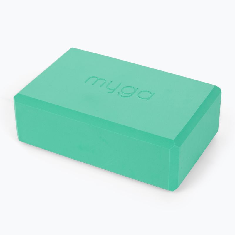 Set de yoga Myga Spirit Yoga Set mat + block + turquoise strap 5
