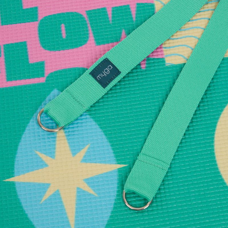 Set de yoga Myga Spirit Yoga Set mat + block + turquoise strap 8