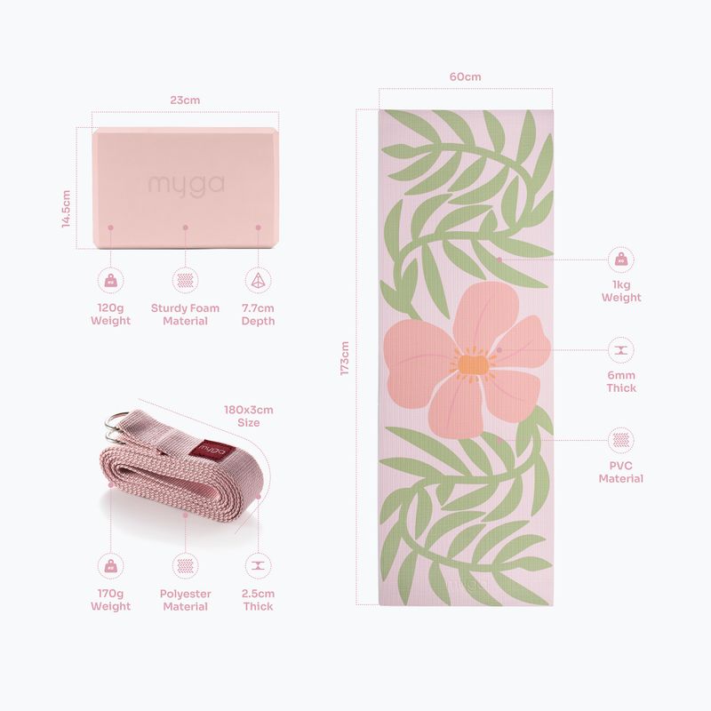 Set de yoga Myga Blossom pink 6