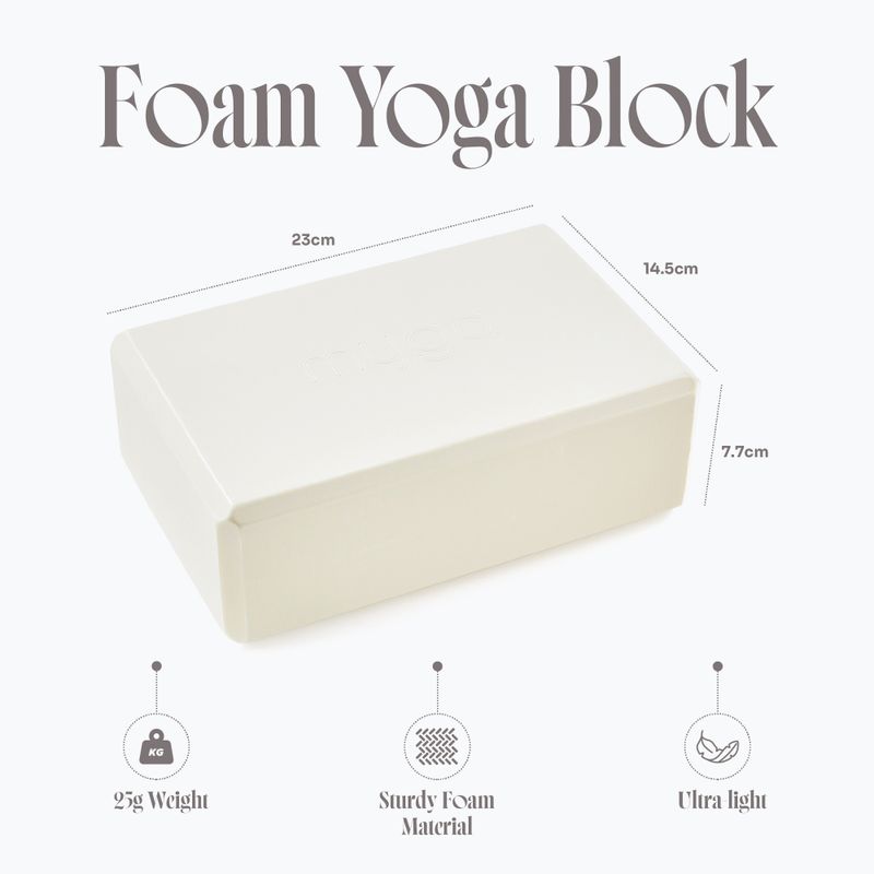 Cub pentru yoga Myga Foam Block do jogi cream 2
