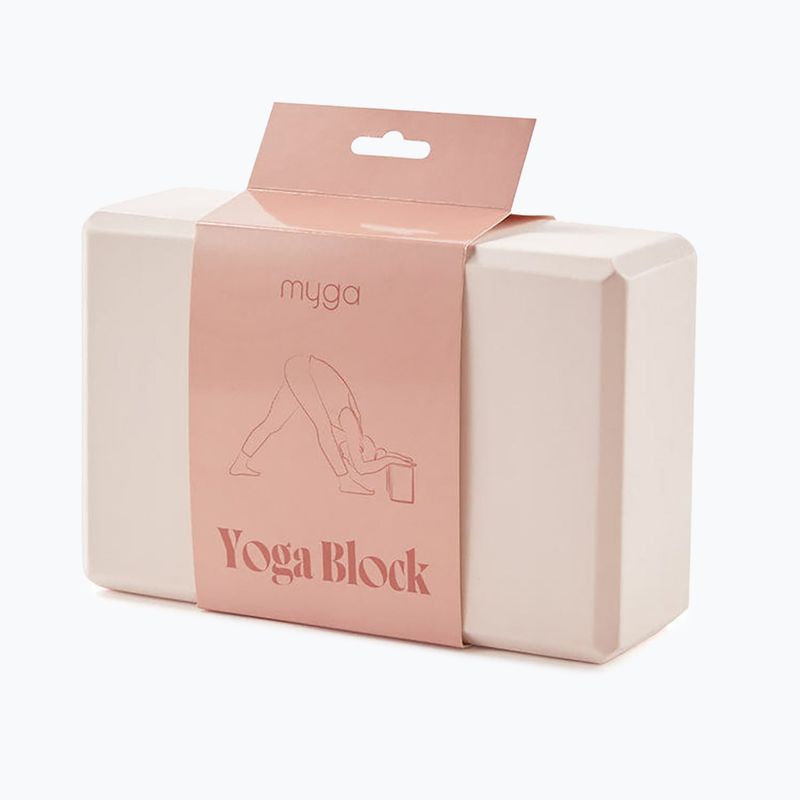 Cub pentru yoga Myga Foam Block beige 3