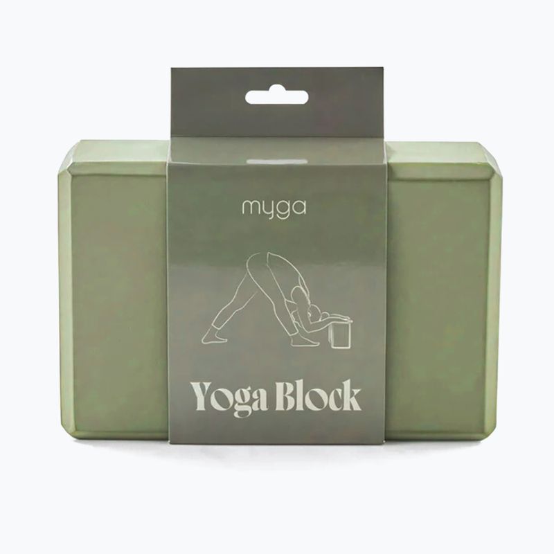 Cub pentru yoga Myga Foam Block green 3