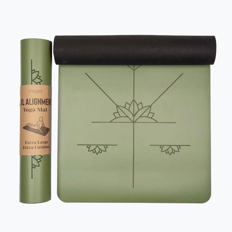 Covoraș de yoga Myga Alignment XL 6 mm green 5