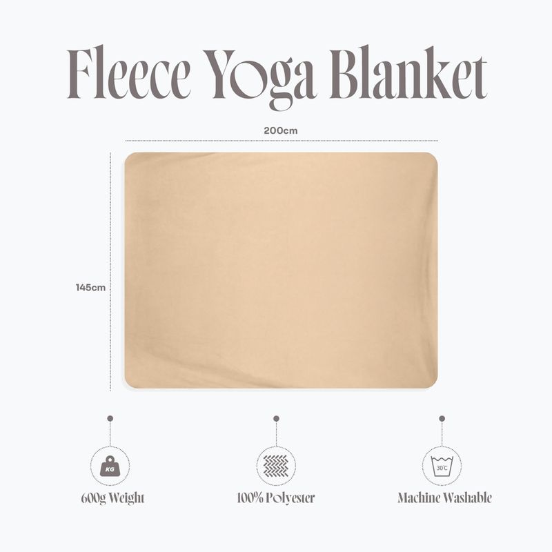 Pătură pentru yoga Myga Fleece sand 10