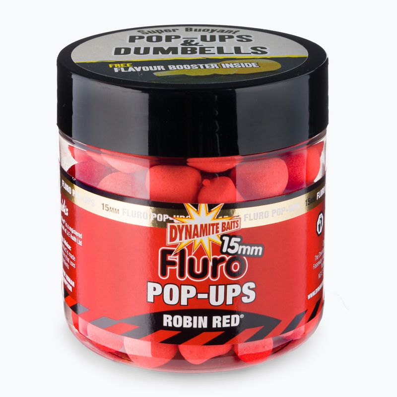 Dynamite Baits Robin Red Fluoro Pop Up 15mm roz, bile plutitoare pentru crap ADY040042