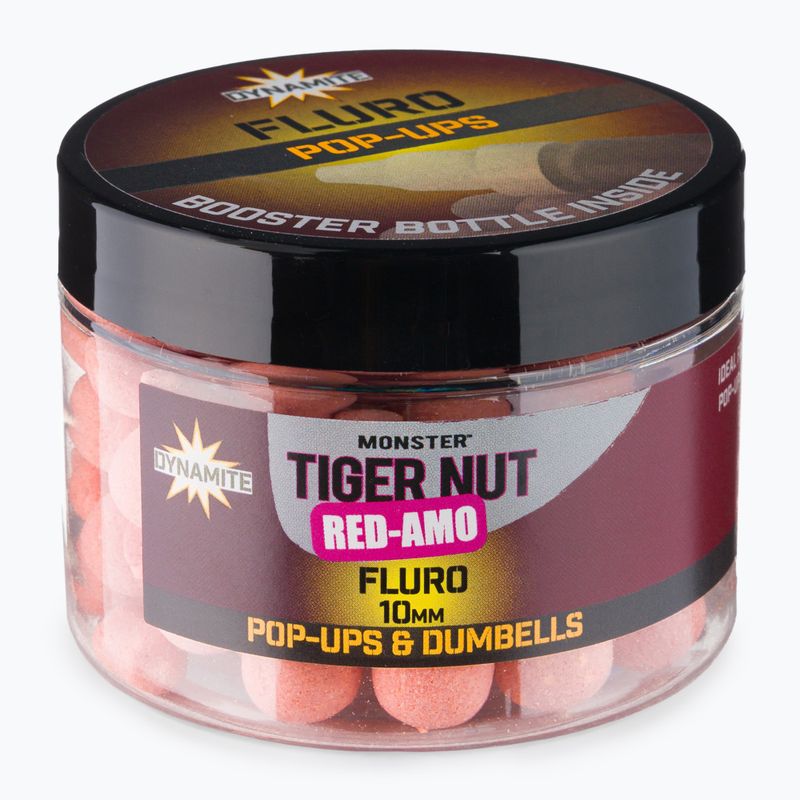Dynamite Baits Red-Amo Fluoro Fluoro Pop-Ups roz plutitoare crap boilies roz