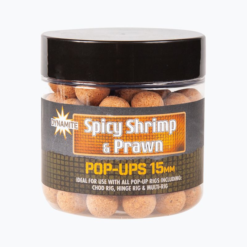 Dynamite Baits Spicy Shrimp & Prawn Pop Up 15mm maro crap bile plutitoare maro ADY040976