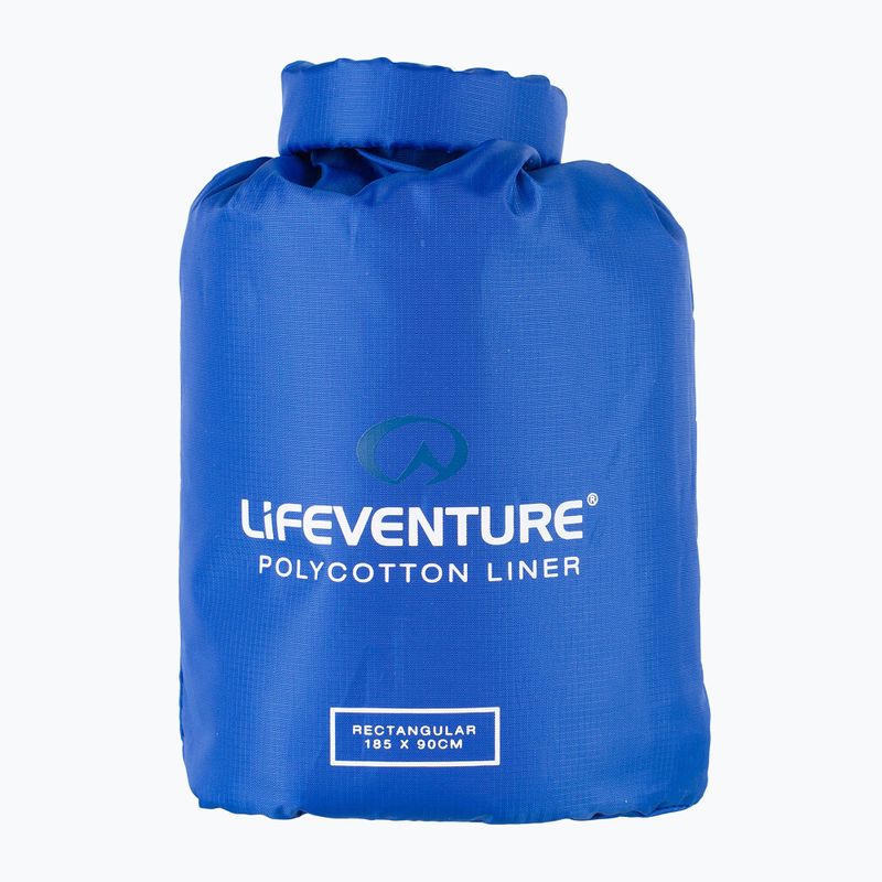 Inserție pentru sac de dormit Lifeventure Polycotton Sleeping Bag Liner Rectangular blue 3